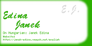edina janek business card